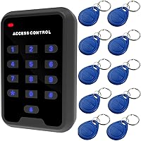 UHPPOTE 125KHz RFID Standalone Door Access Control Keypad Support 1000 Card Users + 10pcs Keyfobs