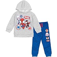 Marvel Spidey and His Amazing Friends Fleece Pullover Hoodie and Pants Outfit Set Toddler to Little Kid Sizes (2T - 7-8)