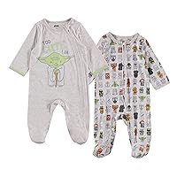 STAR WARS Chewbacca R2- D2 Darth Vader Stormtrooper Baby 2 Pack Zip Up Long Sleeve Sleep N' Play Coveralls Newborn to Infant