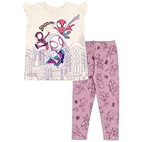 Marvel Spidey and His Amazing Friends Spider-Man Ghost-Spider Girls T-Shirt and Leggings Set Toddler to Little Kid