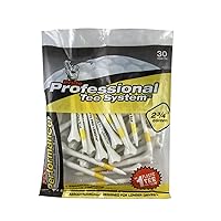 Pride Performance Professional Tee System Plastic Golf Tees (30 Count) , Yellow, 2-3/4 Inch