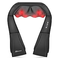 Shiatsu Neck and Shoulder Massager - Back Massager with Heat, Deep Kneading Electric Massage Pillow for Neck, Back, Shoulder,Foot,Body