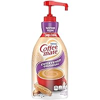 Coffee Creamer, Sweetened Original, Concentrated Liquid Pump Bottle, Non Dairy, No Refrigeration, 50.7 Ounces