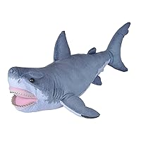 Wild Republic Great White Shark Plush, Stuffed Animal, Plush Toy, Gifts for Kids, Living Ocean 24 Inches,Multi