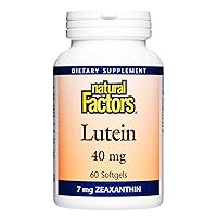Natural Factors, Lutein 40 mg, Antioxidant Support for Healthy Eyes and Skin with Zeaxanthin, 60 Softgels
