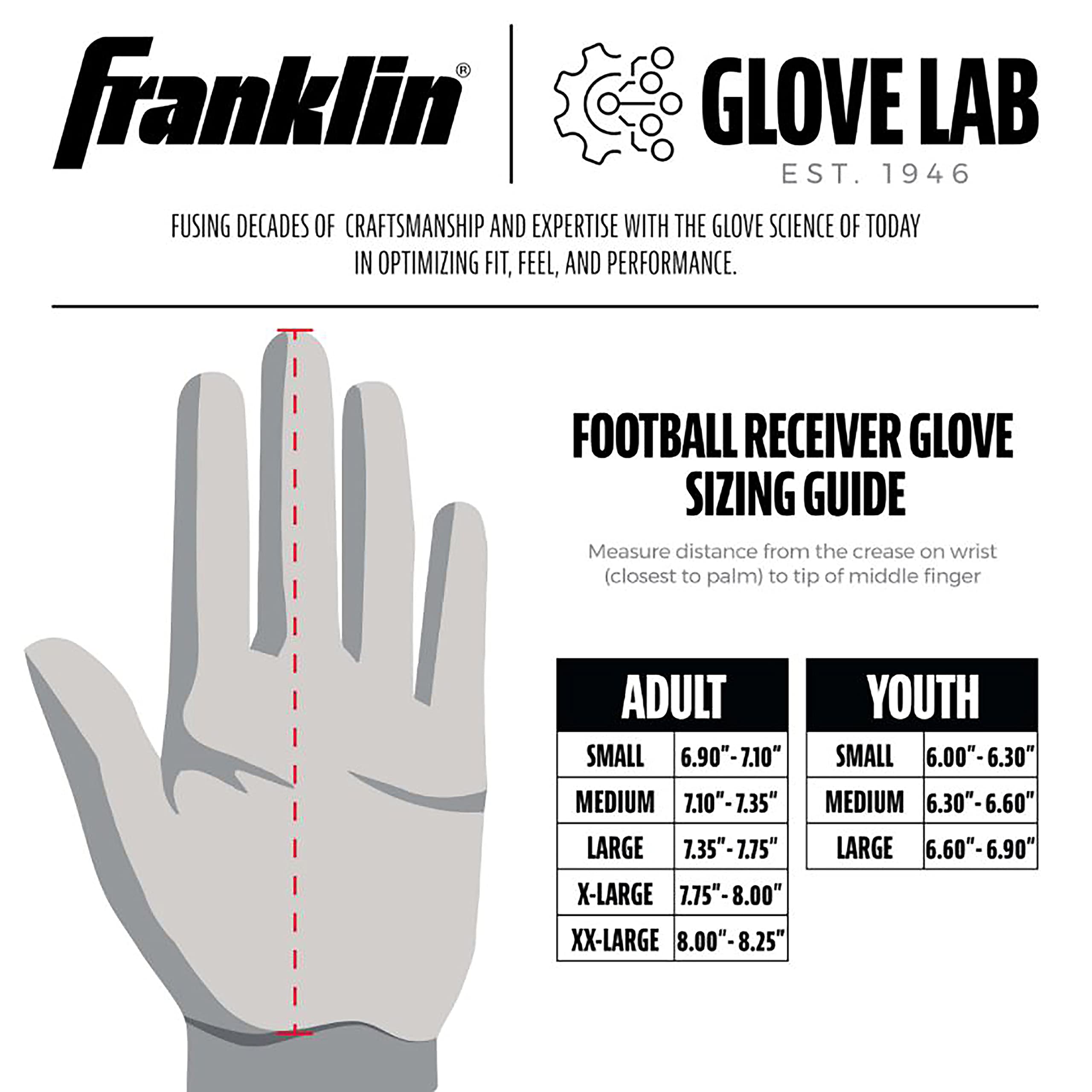 Franklin Sports Youth Football Receiver Gloves - Shoktak Youth Gloves - Kids Football Receiver Gloves - High Grip Football Gloves for Kids