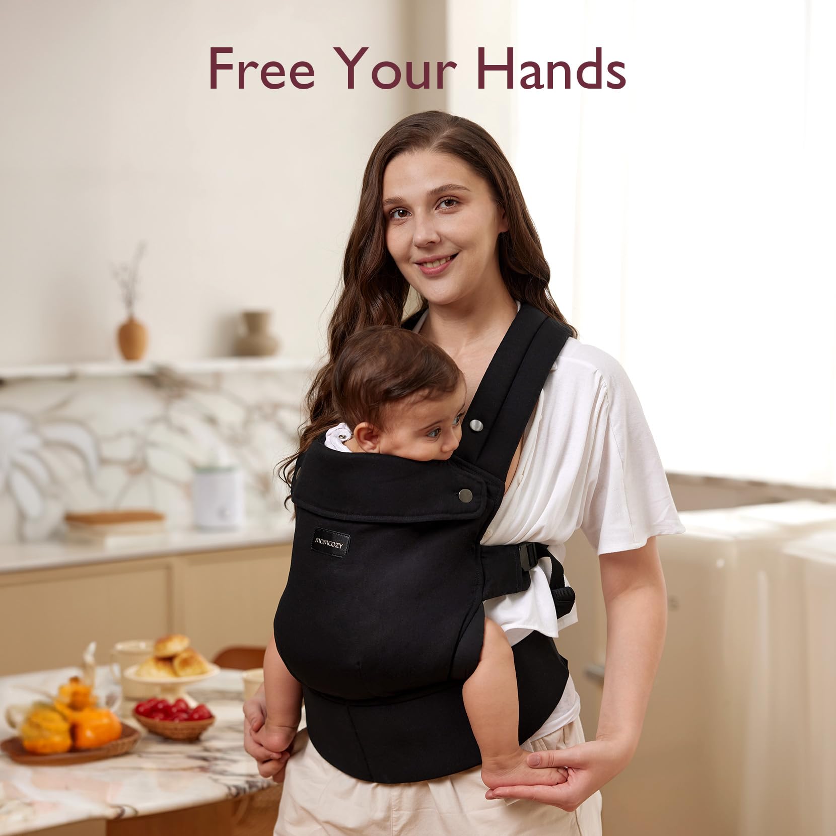 Momcozy Baby Wraps Carrier with Baby Carrier Classic