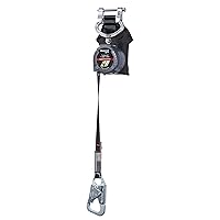 Miller TurboLite Edge T-BAK MAX Smooth Edge 7.5-Foot Personal Fall Limiter with 5K Steel Locking Tie-Back Hook (MFLET-1/7.5FT)