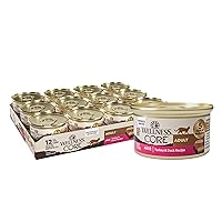 Wellness CORE Grain-Free Wet Cat Food, Natural Canned Food for Cats, Made with Real Meat (Turkey & Duck Pate, 3 oz Cans, Pack of 12)
