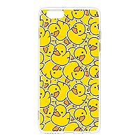 Yellow Rubber Ducky Pattern Print iPhone 6 Case/iPhone 6S Case Cover Silicone Soft Cute Black Transparent 4.7 inch