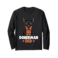 Doberman Dobie Dad Dog Long Sleeve T-Shirt