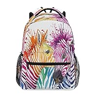 MNSRUU Aniaml Zebra Backpacks for School Elementary,Kid Bookbag Zebra Toddler Backpack