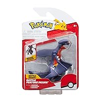 Pokémon Garchomp Battle Feature Figure - 4.5-Inch Garchomp Battle Ready Figure with Tail Swing Attack