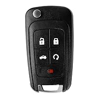 Flip Key Fob Replacement Keyless Entry Remote Control Fits for Chevy Equinox Camaro Impala Cruze Sonic Malibu/ GMC Terrain/ Buick Lacrosse Regal Verano Encore Allure 2010-2019, OHT01060512