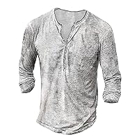 Men's Long Sleeve Graphic Embroidered Shirt Muscle Big and Tall Tops Fashion Casual Summer Printed Clothes