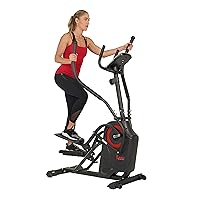 Sunny Health & Fitness Cardio Climber Stepping Elliptical Exercise Machine for Home with 8 Levels of Magnetic Resistance, Performance Monitor, Full Body Workout
