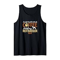 Funny Coffee Lover Cute Rottweiler Dog Owner Dog Mom Dad Tank Top