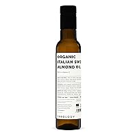 100% Organic Sweet Almond Oil 250ml - Cold-Pressed - Rich in Skin-Nourishing Vitamin E - Straight from Farm in Italy - Non-GMO - No Additives or Preservatives - Recyclable Glass Bottle