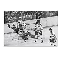 IGDOXKP 1970 Stanley Cup Finals Photo Black And White Poster (1) Canvas Painting Wall Art Poster for Bedroom Living Room Decor 30x20inch(75x50cm) Unframe-style