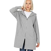 MixMatchy Women's Casual Oversized Loose Fit Long Sleeve Zip Up Pullover Hoodie Tunic Fall Sweatshirt Jacket (S-3X)