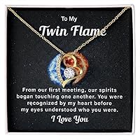 To My Twin Flame Necklace Twin Flame Forever Love Necklace Jewelry Gift For Anniversary Birthday Valentine Day Necklace To Girlfriend/soulmate Twin Flame Jewelry Unique Gift Necklace For Her.