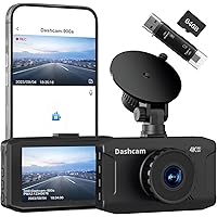4K Dash Cam Front Built-in WiFi, WANLIPO Dash Camera for Cars with 3