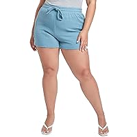 YMI Women's Plus Size Cotton Shorts with Side Patch Pocket