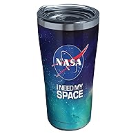 Tervis Triple Walled NASA I Need My Space Insulated Tumbler Cup Keeps Drinks Cold & Hot, 20oz Legacy, Stainless Steel