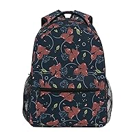 ALAZA Colorful Mushroom Dark Backpack for Women Men,Travel Trip Casual Daypack College Bookbag Laptop Bag Work Business Shoulder Bag Fit for 14 Inch Laptop