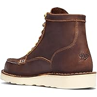 Danner 6” Bull Run Moc Toe Work Boots for Men - Oiled Full-Grain Leather Upper with Non Slip Wedge Outsole and 3-Density Cushion Footbed, EH Resistant