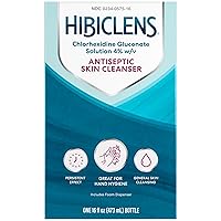 Hibiclens – Antimicrobial, Antiseptic Soap and Skin Cleanser – Foaming Pump Included – 16 oz – for Home and Hospital – 4% CHG