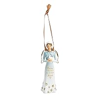 Pavilion Gift Company Nurses Care with All of Their Heart-4.5 Inch Collectible Resin Angel Figurine Ornament, Blue