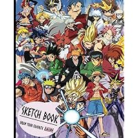 Anime Sketchbook: Blank Paper for Drawing, Doodling or Sketching, Sketch Pad for Drawing Anime Manga Comics, Anime Boy and Girl, 110 Pages of 8