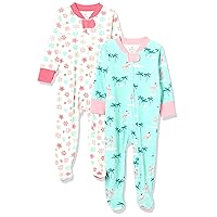 HonestBaby Baby Kids 2-Piece Organic Cotton Holiday Family Jammies Pajamas (Legacy)