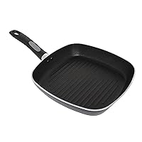 Mirro Get A Grip Square Grill Pan, 10-Inch, Black