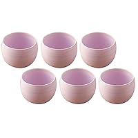 Suntory Marketing Pottery 158-742 Marukko Free Cup, 10.1 fl oz (300 ml), Pink, 6 Pieces