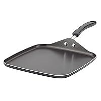 Farberware Cookstart DiamondMax Nonstick Square Deep Grill Pan/Griddle, Dishwasher Safe, 11 Inch - Black