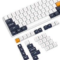 PBT Keycaps 110 Keys OEM Profile Double-Shot Full Keycap Set ANSI Layout for Mechanical Keyboard, Spheric Top, Compatible with MX Switches Cherry/Gateron/Kailh/Akko Switch (Starry Blue, Only Keycaps)