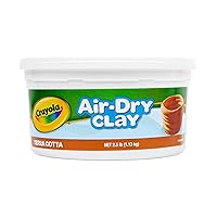 Crayola Air Dry Clay, Terra Cotta No Bake Modeling Clay for Kids, 2.5lb