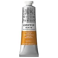 Winsor & Newton Griffin Alkyd Fast Drying Oil Paint, 37ml (1.25-oz) tube, Raw Sienna