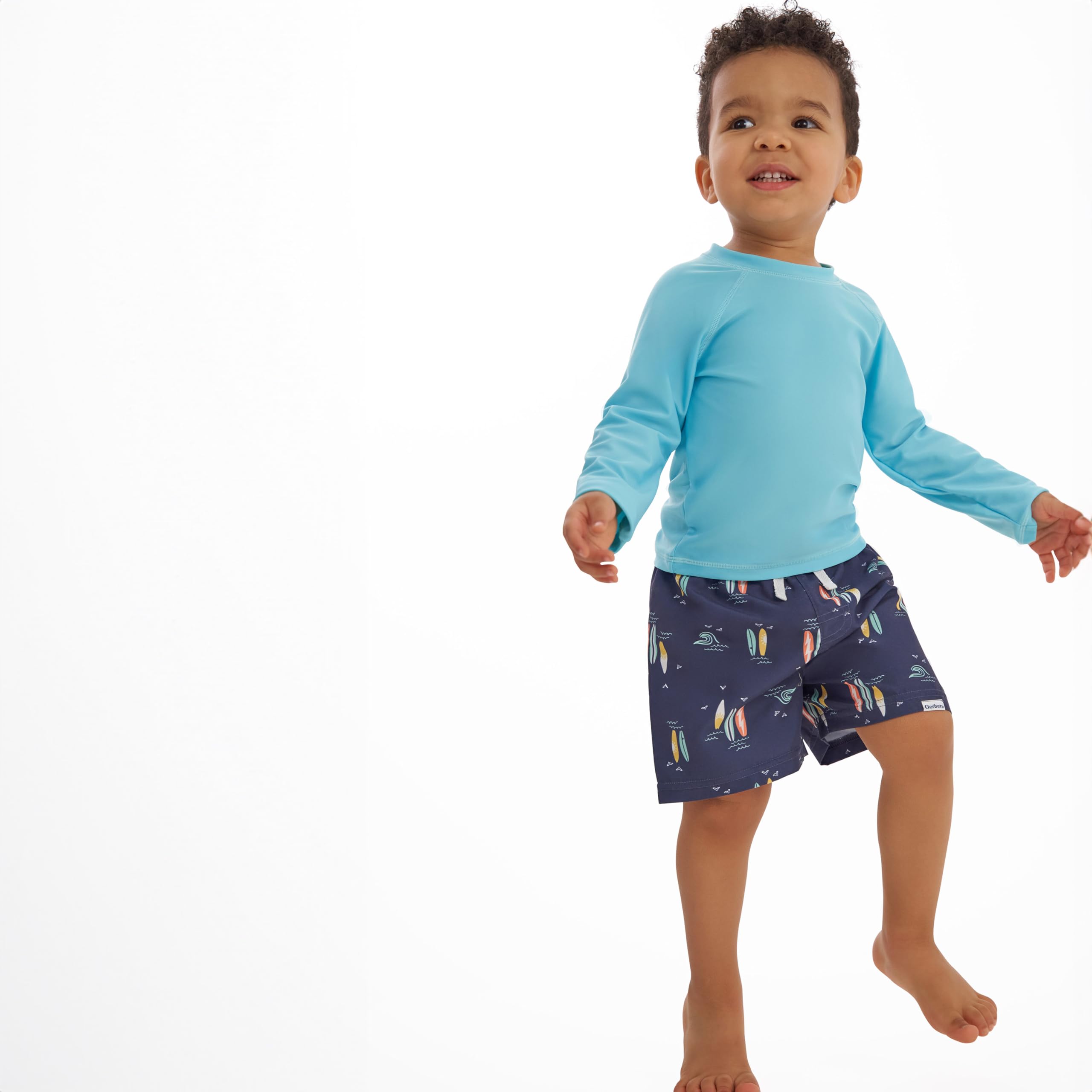 Gerber Boys' Toddler 2-Pack Swim Trunks