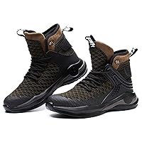 SYLPHID Steel Toe Boots for Men Safety Shoes for Women Work Sneakers Slip Resistant