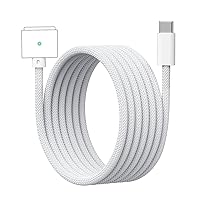 Tusedna 140W USB-C to Magnetic 3 Cable, Magnetic 3 Charger Cord Compatible with MacBook Air (M2, 2022) & (15in, M2, 2023), MacBook Pro/Max 2023 (M2, 14-16 inch) & 2021 (M1, 14-16 inch) - 6.6ft (White)