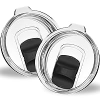 Tumbler Lids for Yeti, 2 Pack 20 oz Magnetic Replacement Covers for 20 oz Tumbler, 16 oz Pints, 10/24 oz Mug, 10 oz Lowball, for Rambler, Ozark Trail, Old Style Rtic