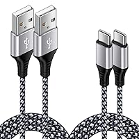 Samsung USB C Power Cord Charger Phone C Type Android USB Cable Data Transfer & Fast Charging 2Pack for Galaxy A14 A54 Samsung S23 S22 S21 S10 S9 A11 A13 A12 A53 A04S A03S Pixel Google 7 6 Pro