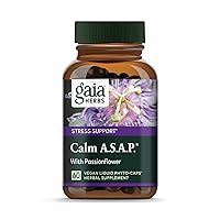 Calm A.S.A.P. Stress Support Supplement - with Skullcap, Passionflower, Chamomile, Vervain, Holy Basil & More to Support a Natural Calm - 60 Vegan Liquid Phyto-Capsules (20-Day Supply)