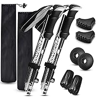 Covacure Trekking Poles Collapsible Hiking Poles - Aluminum Alloy 7075 Trekking Sticks with Quick Lock System, Telescopic, Collapsible, Ultralight for Hiking, Camping
