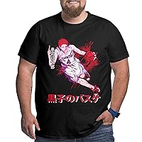 Anime Big Size Mens T Shirt Kuroko's Basketball O-Neck Short-Sleeve Tee Tops Custom Tees Shirts