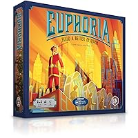 Stonemaier Games: Euphoria: Build a Better Dystopia (Base Game) | Competitive Dice Worker Placement Strategy Board Game | for Adults and Family | 2-6 Players, 60 Mins, Ages 14+