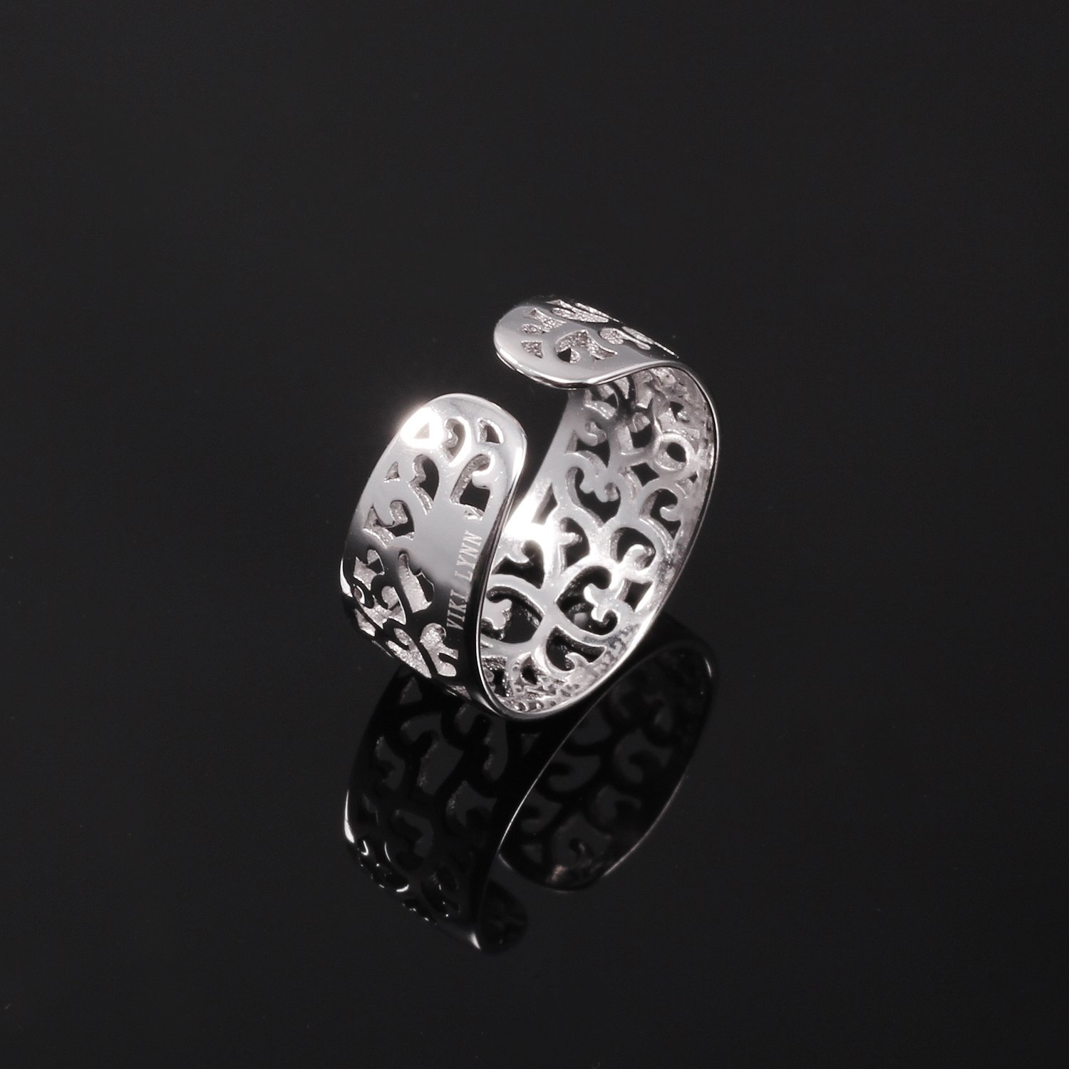 VIKI LYNN Toe Rings for Women Sterling Silver Adjustable Open Rings Tail Ring